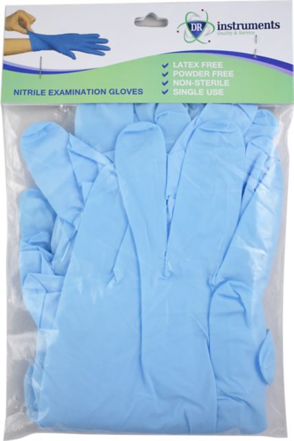 NITRILE EXAM GLOVES - POWDER FREE, 5 PAIRS SIZE S