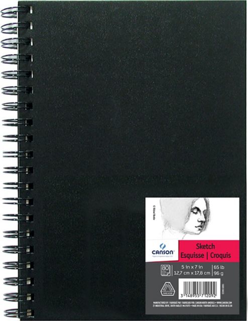 Sketch Book Wire Bound 5X7 80 Sheets