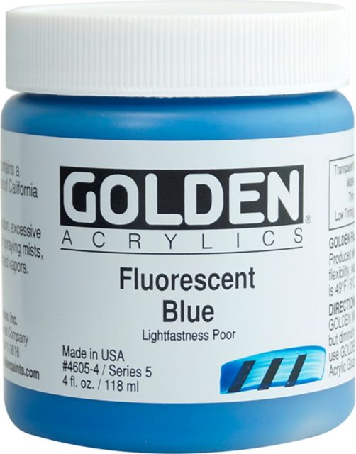 FLUORESCENT ACRYLIC BLUE 4OZ