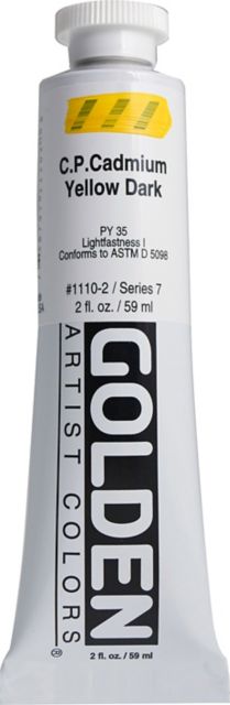 Heavy Body Acrylic Cadmium Yellow Dark 2 oz