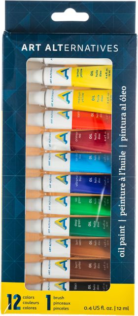 ECONOMY OIL PAINT SET 12ML TUBES 12-COLORS