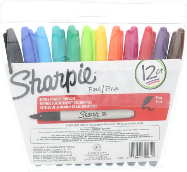SHARPIE FINE 12 COLOR POUCH